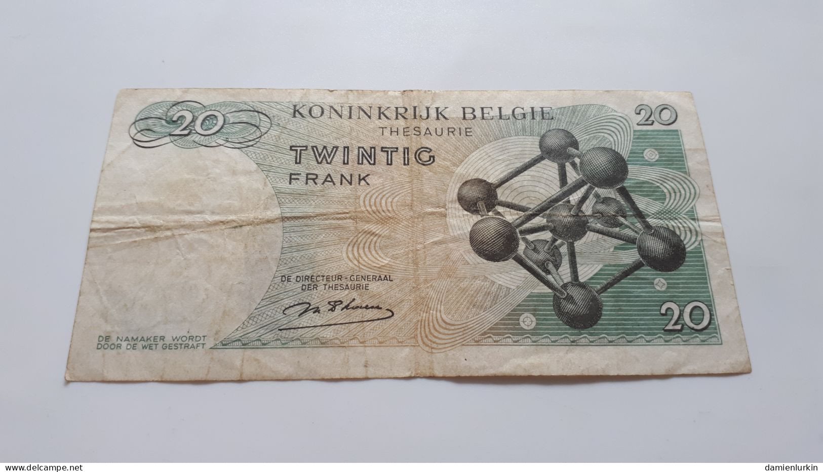 BELGIQUE/BELGIE/BELGIEN/BELGIUM ATOMIUM 20 FRANCS 1964 D'HAESE SERIE 2 Z P-138a.1 - 20 Francs