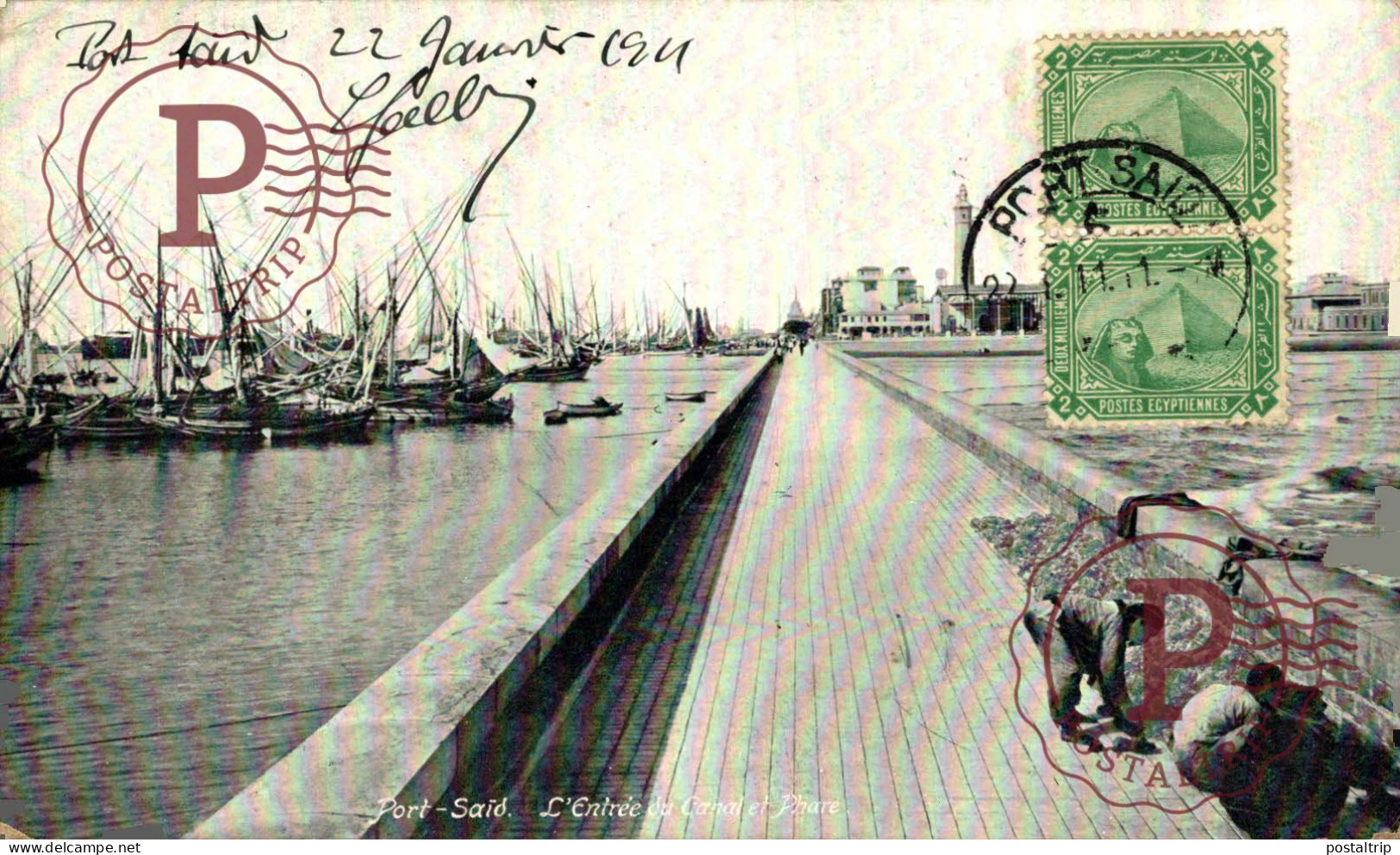 EGIPTO. EGYPTE. PORT SAID. ENTREE DU CANAL ET PHARE. FARO. - Port-Saïd