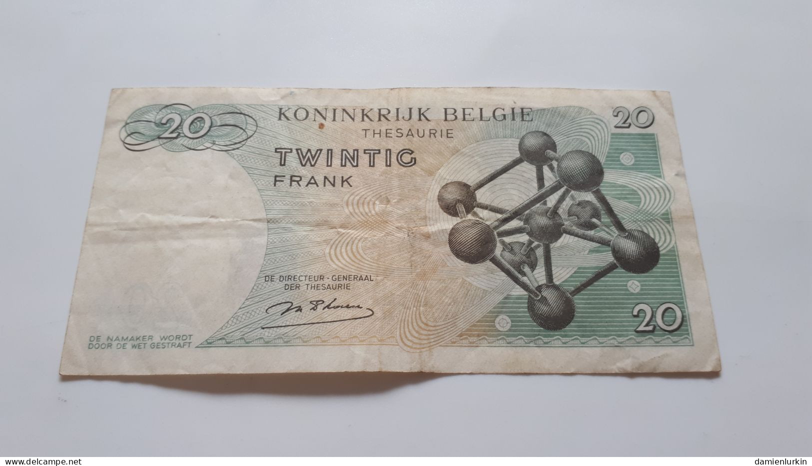 BELGIQUE/BELGIE/BELGIEN/BELGIUM ATOMIUM 20 FRANCS 1964 D'HAESE SERIE 3 E P-138a.1 - 20 Francs