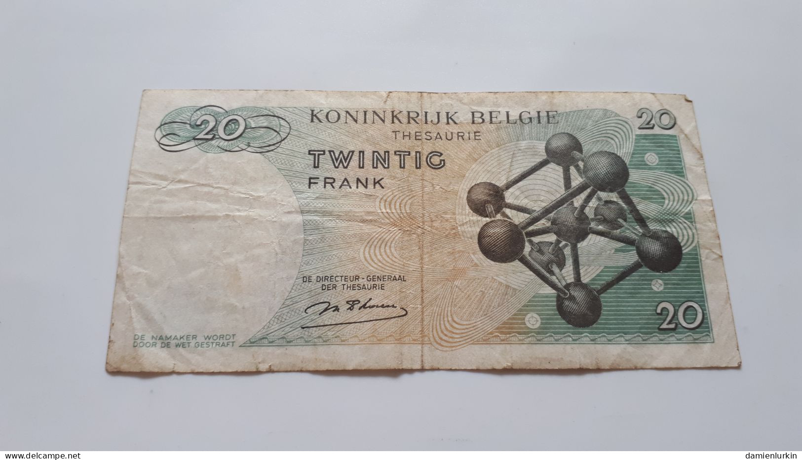 BELGIQUE/BELGIE/BELGIEN/BELGIUM ATOMIUM 20 FRANCS 1964 D'HAESE SERIE 3 F P-138a.1 - 20 Francos