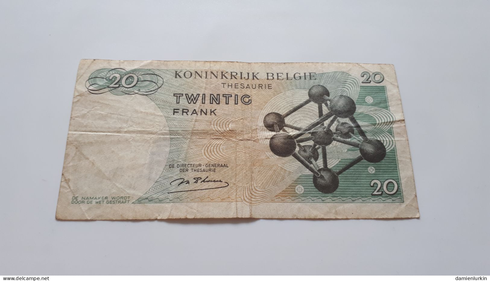 BELGIQUE/BELGIE/BELGIEN/BELGIUM ATOMIUM 20 FRANCS 1964 D'HAESE SERIE 3 H P-138a.1 - 20 Francos