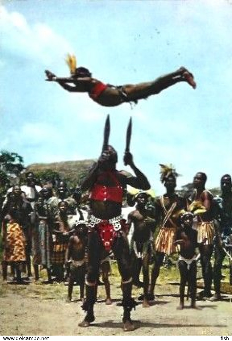 Angola & Marcofilia, Portugal Overseas, African Customs, Dance Of The Daggers, Luanda To Lisbon 1974 (3650) - Afrique