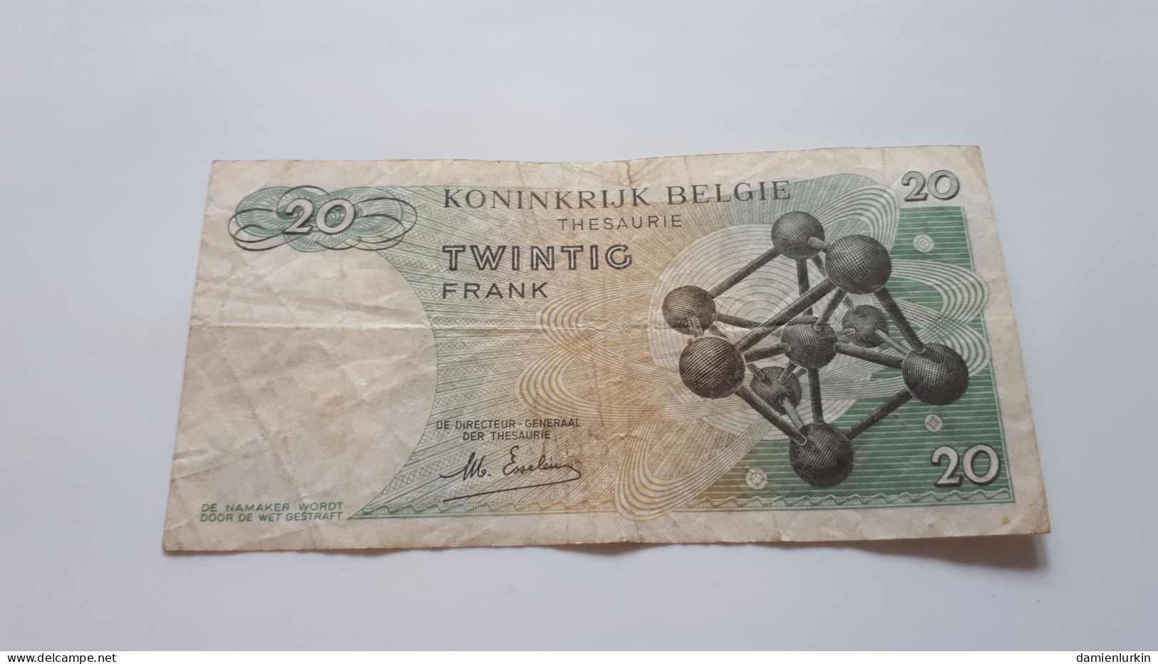 BELGIQUE/BELGIE/BELGIEN/BELGIUM ATOMIUM 20 FRANCS 1964 ESSELEN SERIE 3 K P-138a.2 - 20 Franchi