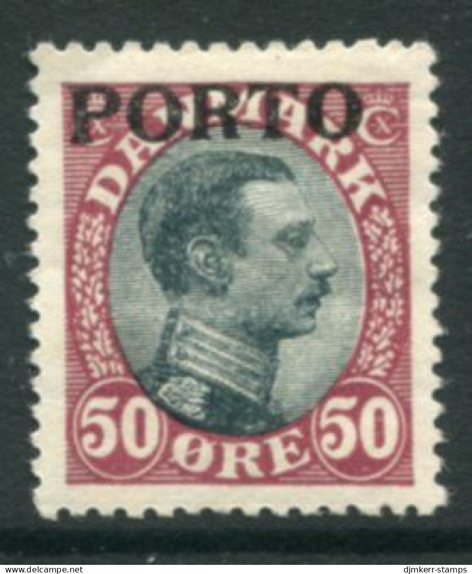 DENMARK 1921 King Christian X Definitive 50 Øre Overprinted Porto LHM / *.  Michel Porto 7 - Impuestos