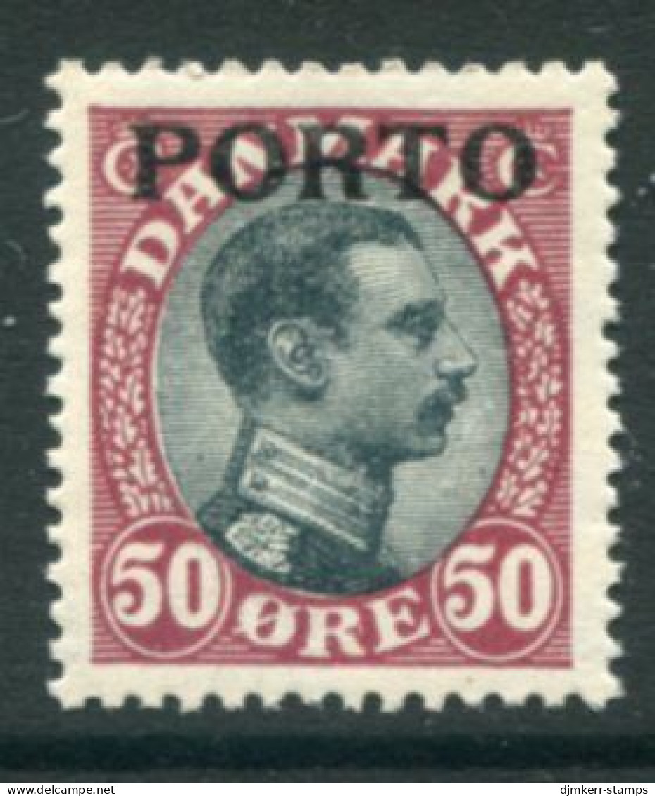 DENMARK 1921 King Christian X Definitive 50 Øre Overprinted Porto MNH / **.  Michel Porto 7 - Port Dû (Taxe)