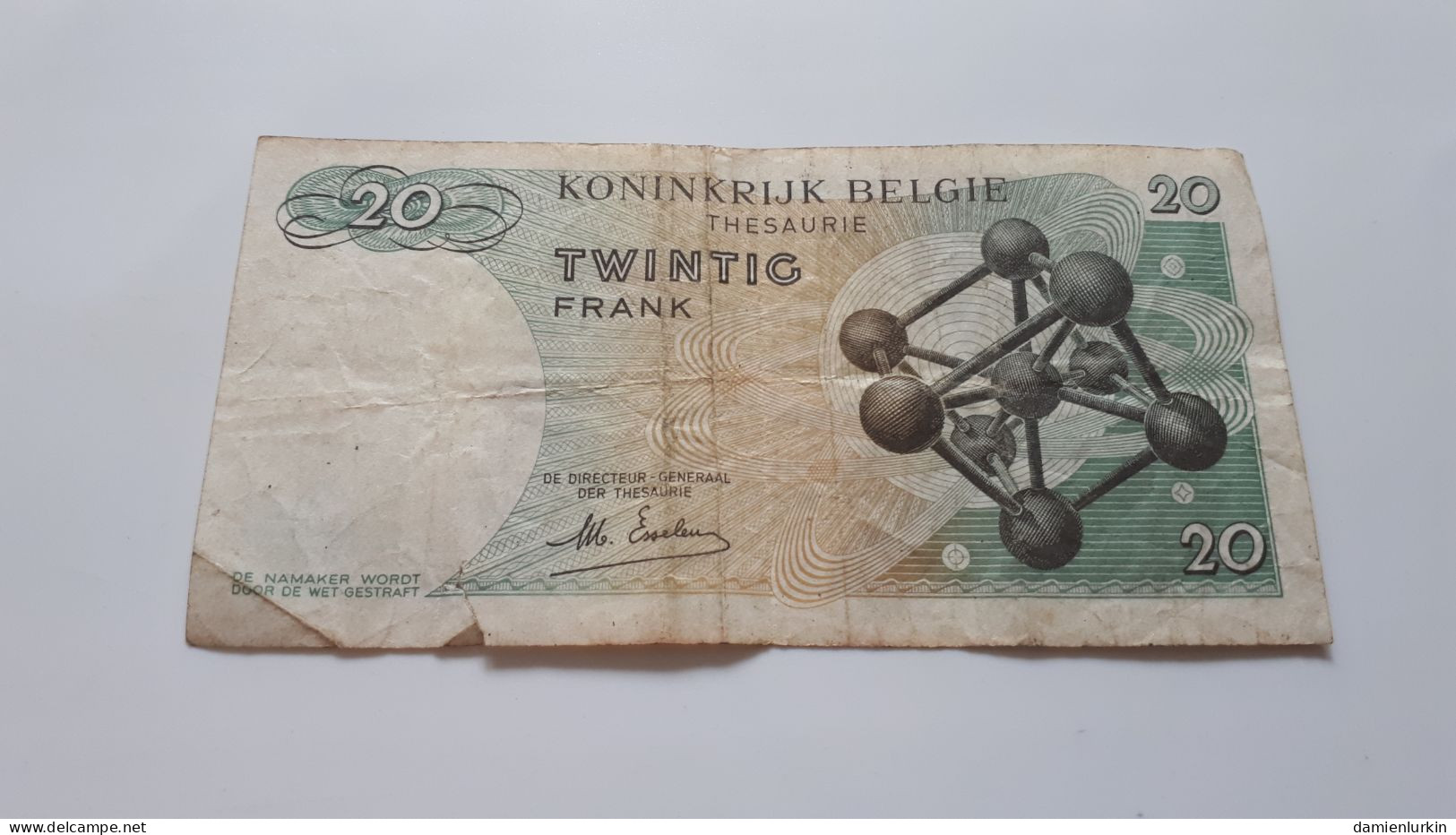 BELGIQUE/BELGIE/BELGIEN/BELGIUM ATOMIUM 20 FRANCS 1964 ESSELEN SERIE 3 L P-138a.2 - 20 Francos