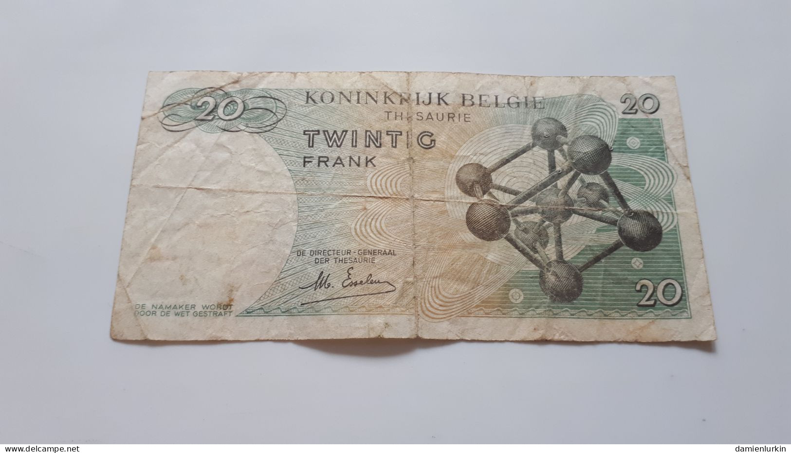 BELGIQUE/BELGIE/BELGIEN/BELGIUM ATOMIUM 20 FRANCS 1964 ESSELEN SERIE 3 N P-138a.2 - 20 Francs