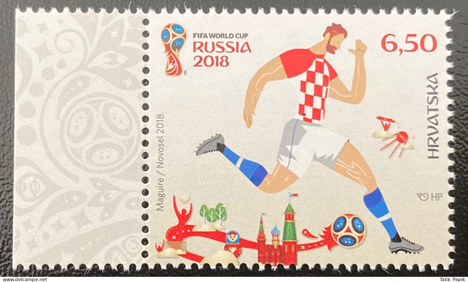 2018 Croatie Croatia FIF World Cup Logo Football Soccer Calcio Player Superb - 2018 – Rusia