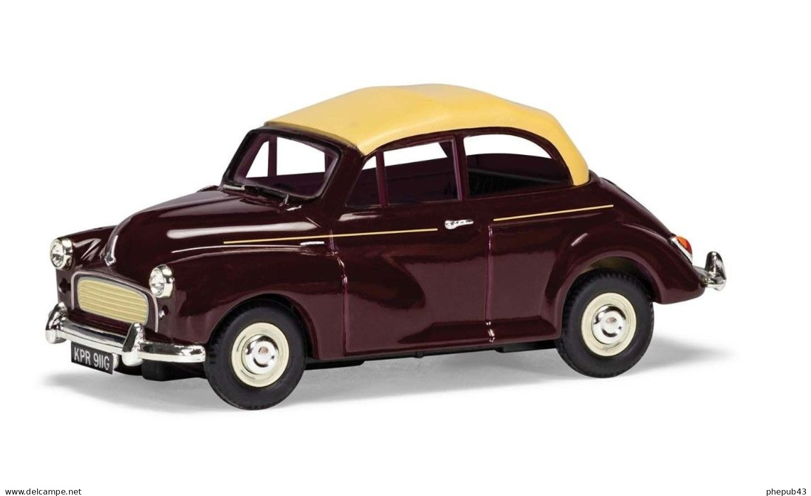 Morris Minor 1000 Convertible - Maroon 'B' - Corgi (Vanguards) - Corgi Toys