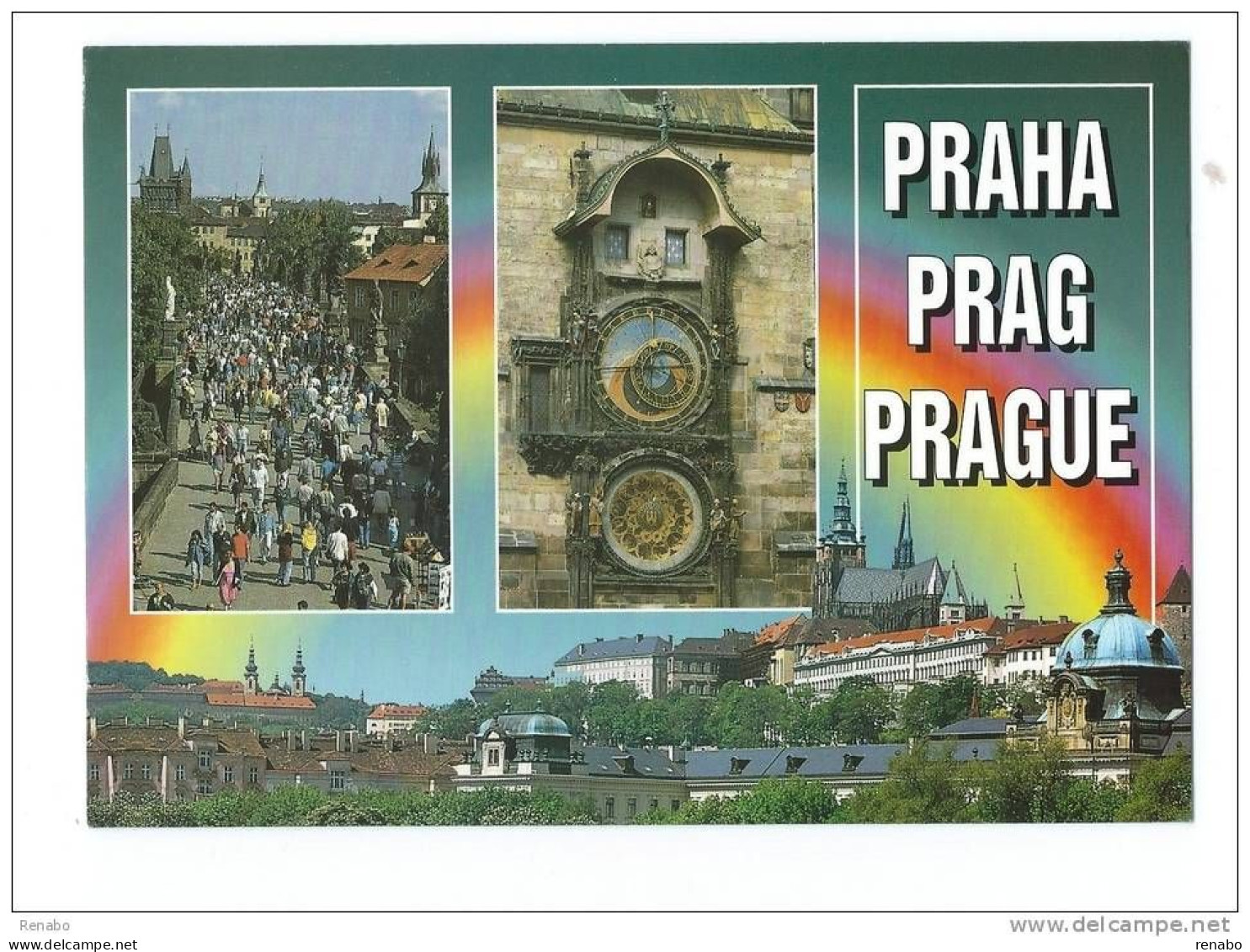 Repubblica Ceca, Czech Rep. 1995; Pettirosso; Storia Postale Per L' Italia; Praga In Cartolina, Viaggiata + Targhetta - Cernícalo