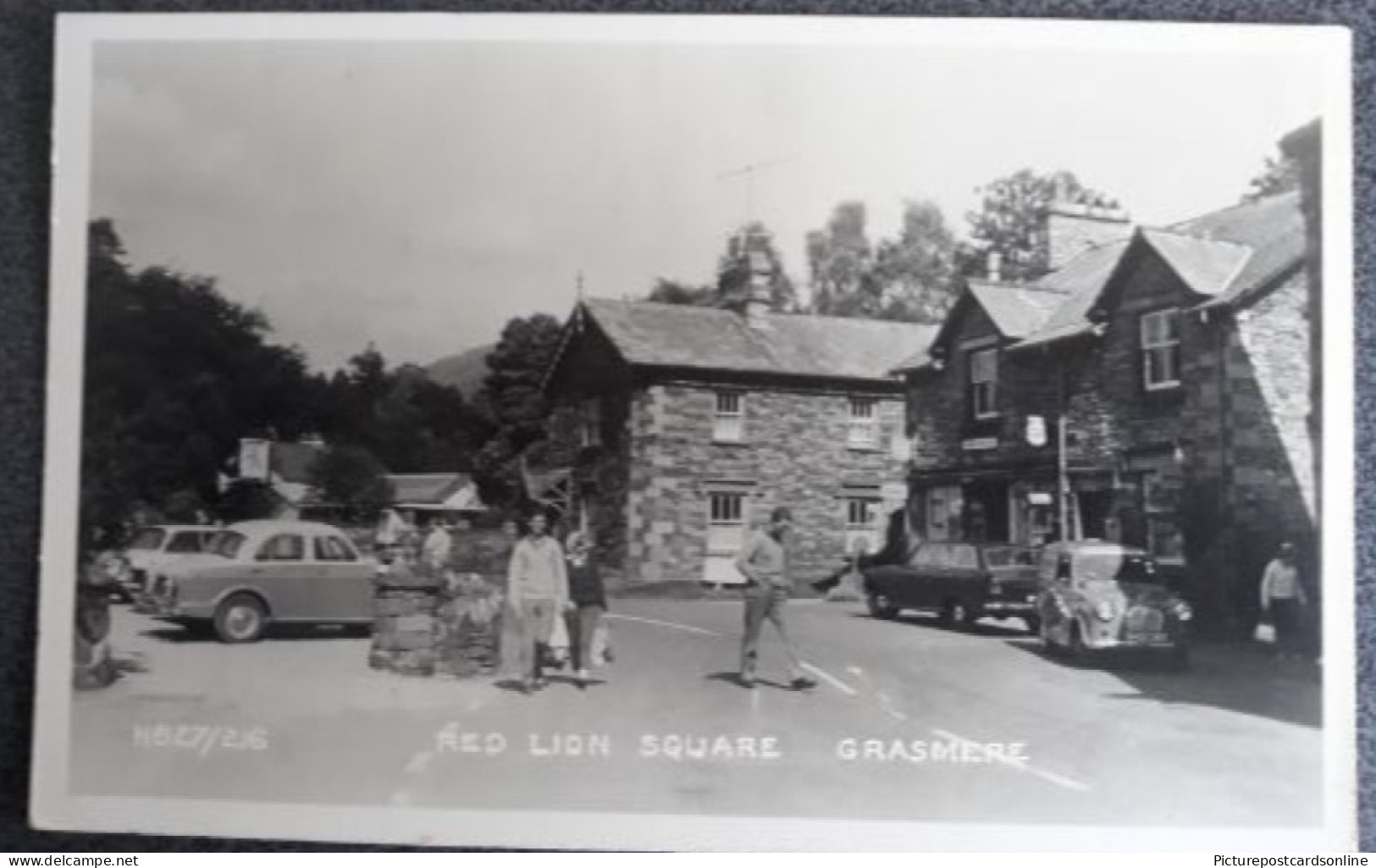 GRASMERE RED LION SQUARE OLD R/P POSTCARD CUMBRIA BY SANKEYS OF BARROW IN FURNESS - Grasmere
