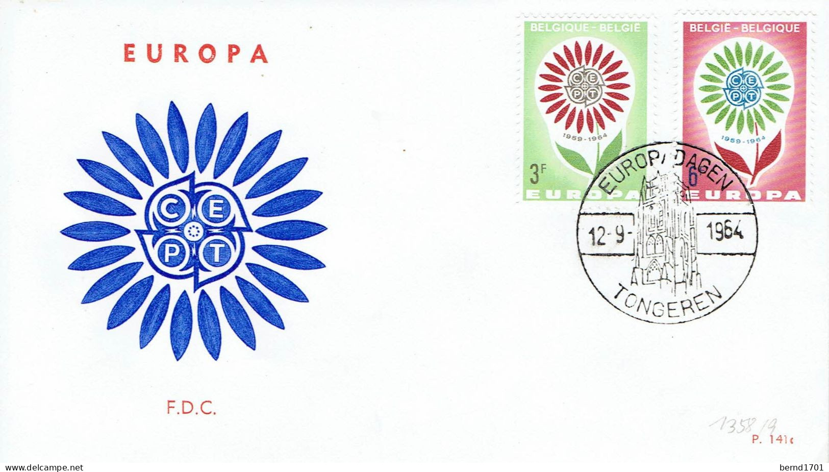 Belgien / Belgium - Mi-Nr 1358/1359 FDC (K1808) - 1964