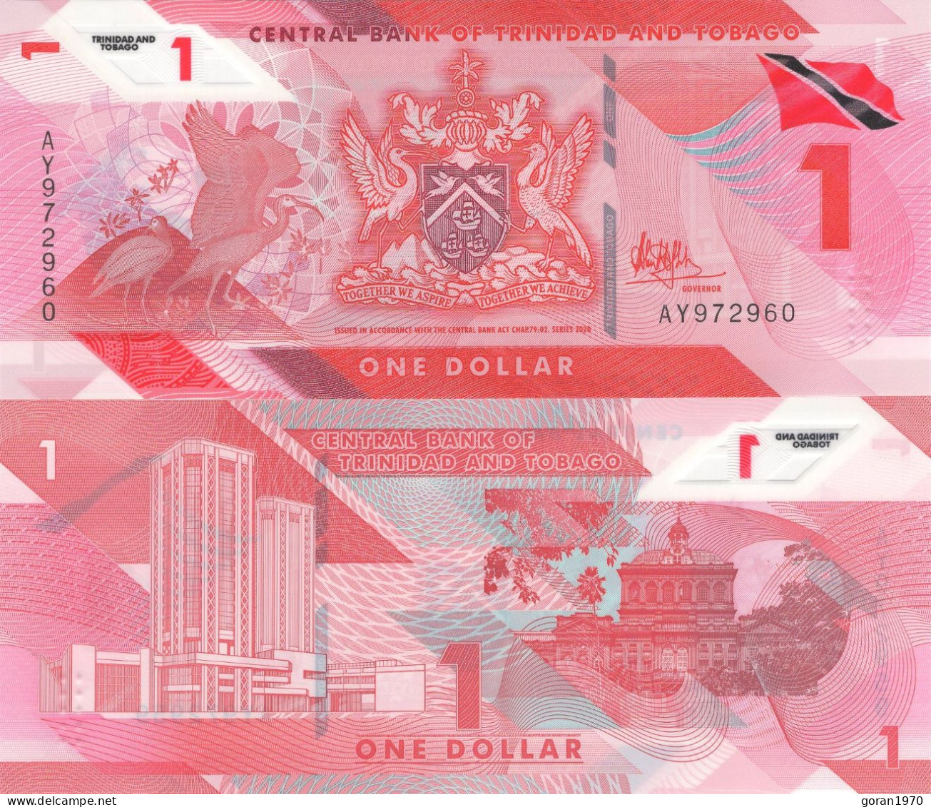 Trinidad & Tobado Set 1, 5, 10 I 20 Dollars 2020 (2021) UNC Polymer - Trinidad & Tobago