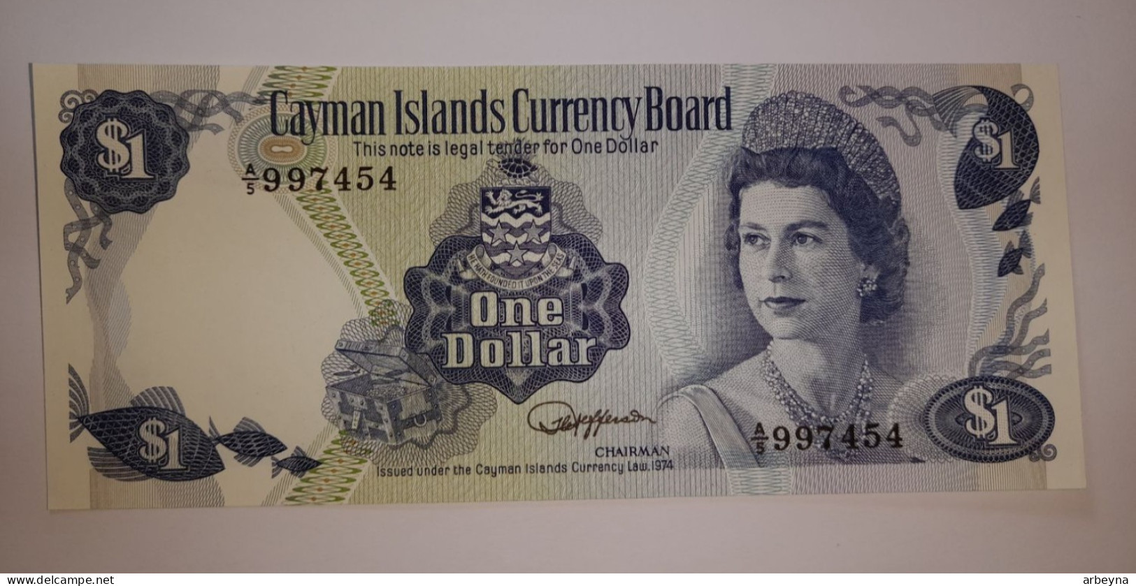 UNC Cayman Islands  -  1 Dollar - Elizabeth II - 1985 - Pick 5.b    UNC - Kaimaninseln