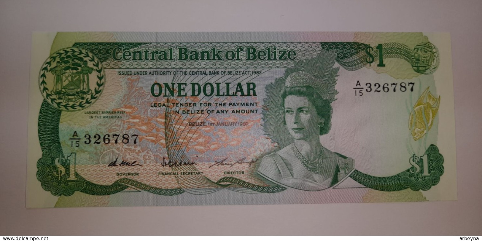 UNC   Belize - 1 Dollar - Elizabeth II - 1987 - Pick 46.c    UNC - Belize