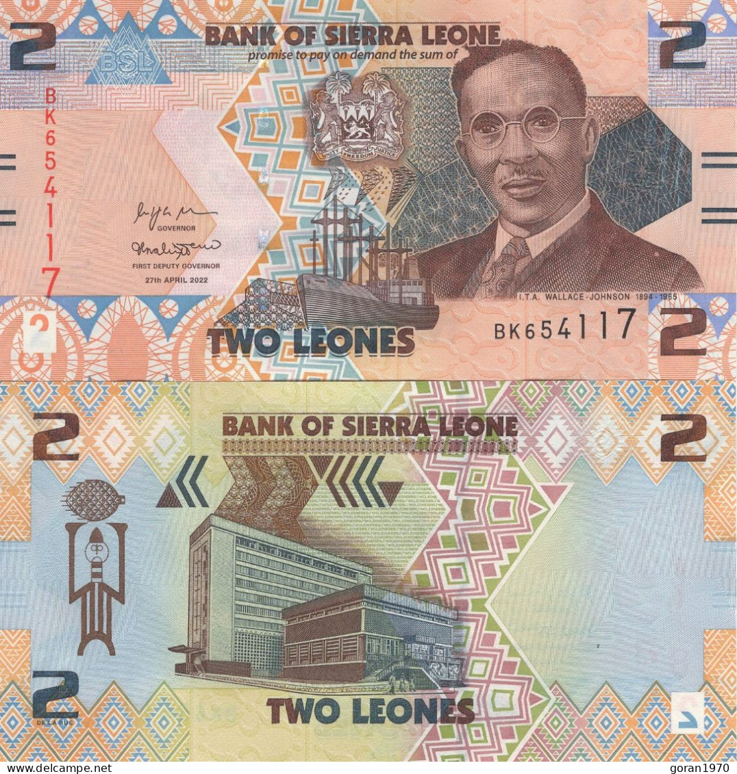 SIERRA LEONE Set 1, 2, 5, 10 I 20 Leones 2022 UNC - Sierra Leona