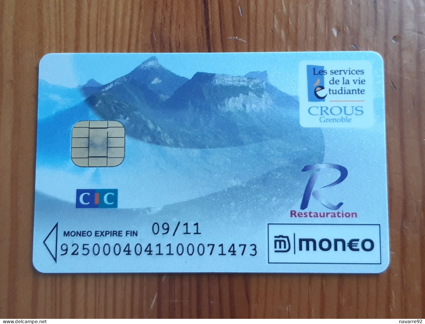 CARTE MONEO PORTE MONNAIE ELECTRONIQUE VILLE DE GRENOBLE B.E !!! - Monéo