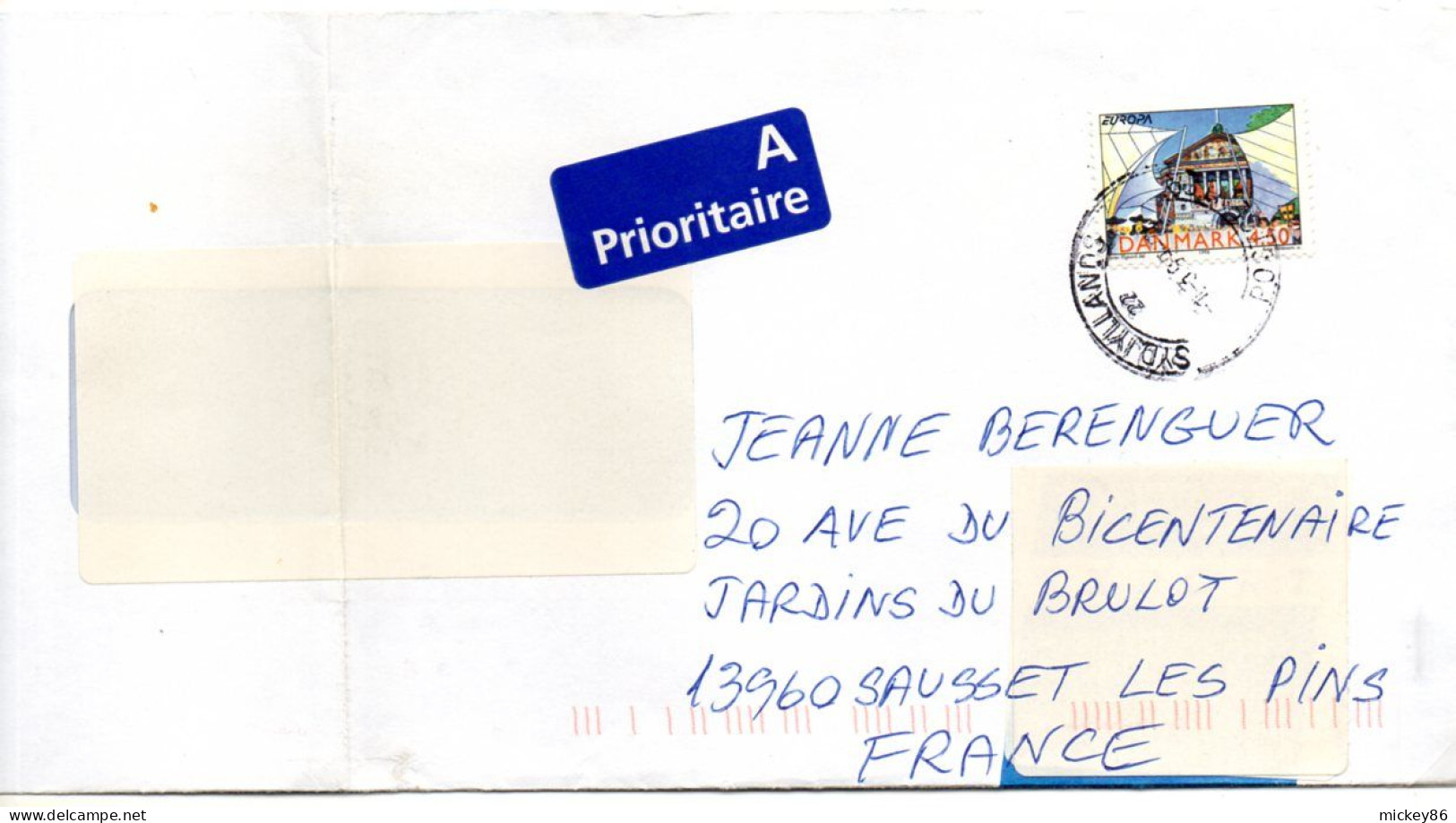 Danemark--1999--TJAEREBORG  Pour SAUSSET LES PINS-13 (France)-timbre Seul  Sur Lettre.......cachet - Lettres & Documents