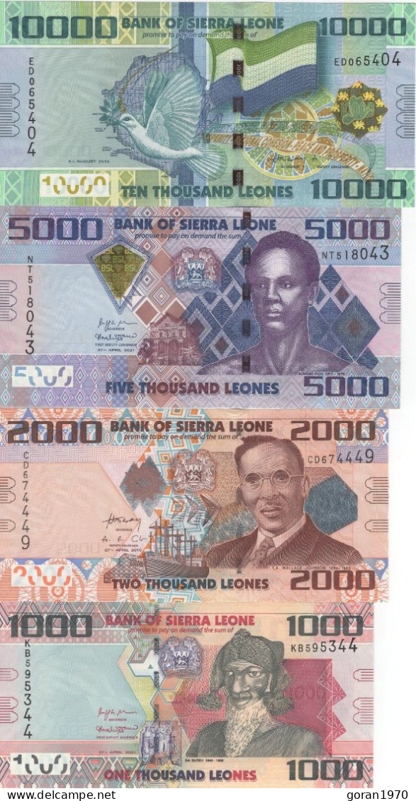 SIERRA LEONE Set 1000, 2000, 5000 And 10000 Leones 2010 - 2021 UNC - Sierra Leona