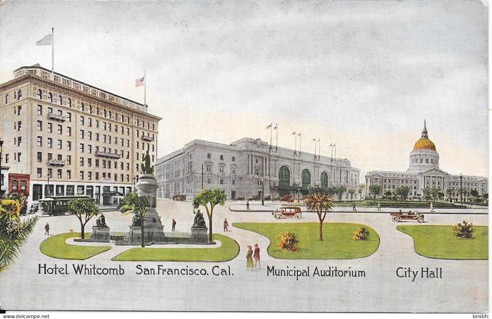 Hotel Whitcomb San Francisco. Cal - Municipal Auditorium - City Hall - San Francisco