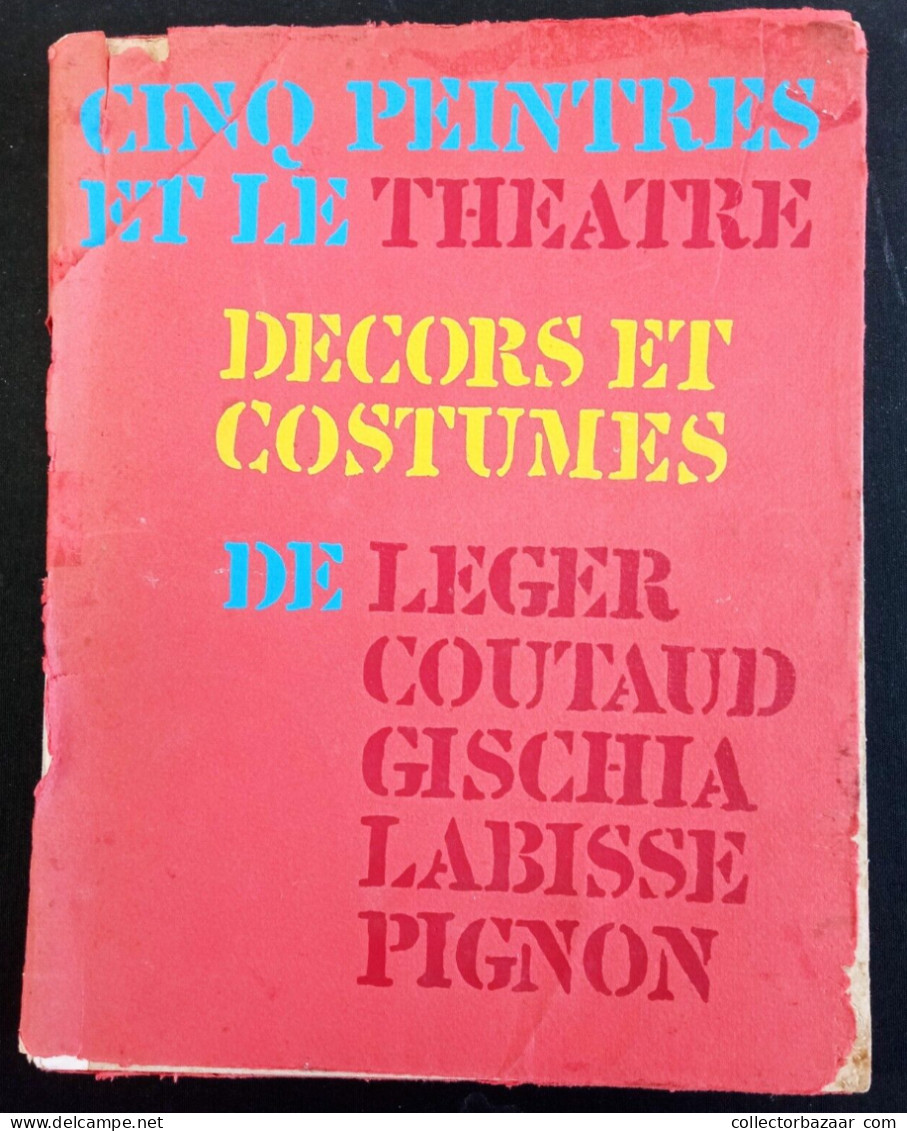 1956 Leon Gischia Original Art Serigraph Cinq Peintres Et Le Theatre Decors Et Costumes Leger Coutaud Labisse Pignon - Contemporary Art