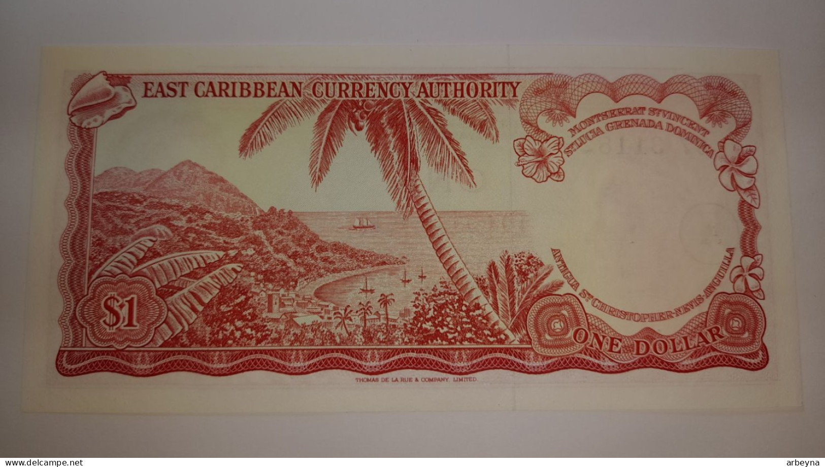 UNC  East Caribbean - 1 Dollar - 1965 - Elizabeth II - Pick 13.h    UNC - East Carribeans