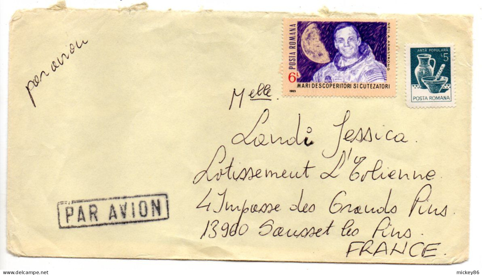 Roumanie--Lettre BUCAREST Pour  SAUSSET LES BAINS-13 (France)  Timbres Sur Lettre..cachet Absent - Andere & Zonder Classificatie