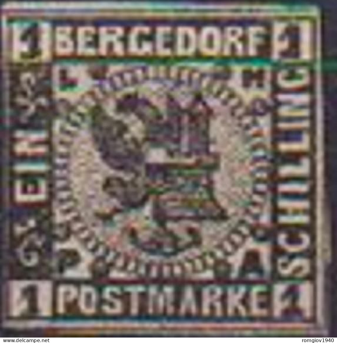 BERGEDORF GERMANIA ANTICHI STATI  1861 STEMMI DI LUBECCA E AMBURGO UNIF. 3  MLH VF - Bergedorf