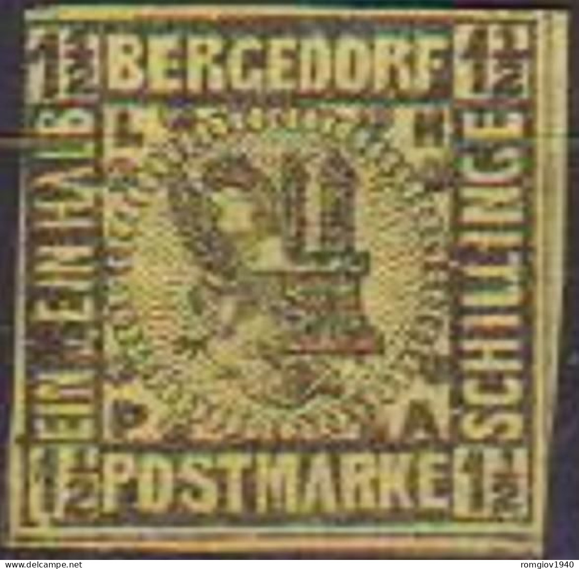 BERGEDORF GERMANIA ANTICHI STATI  1861 STEMMI DI LUBECCA E AMBURGO UNIF. 4  MLH VF - Bergedorf