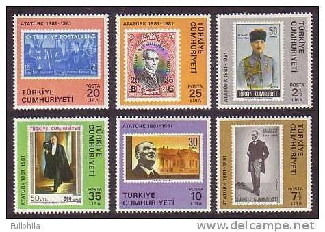 1981 TURKEY THE BIRTH CENTENARY OF ATATURK MNH ** - Unused Stamps