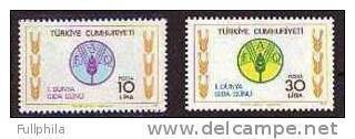 1981 TURKEY THE 1ST WORLD FOOD DAY MNH ** - Unused Stamps