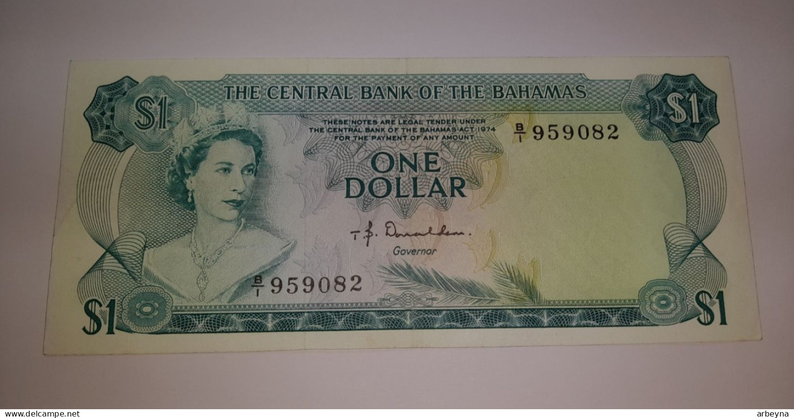 Bahamas - 1 Dólar - Elizabeth II - 1974 - Pick 35.a    Extra Fine Condition - Bahamas