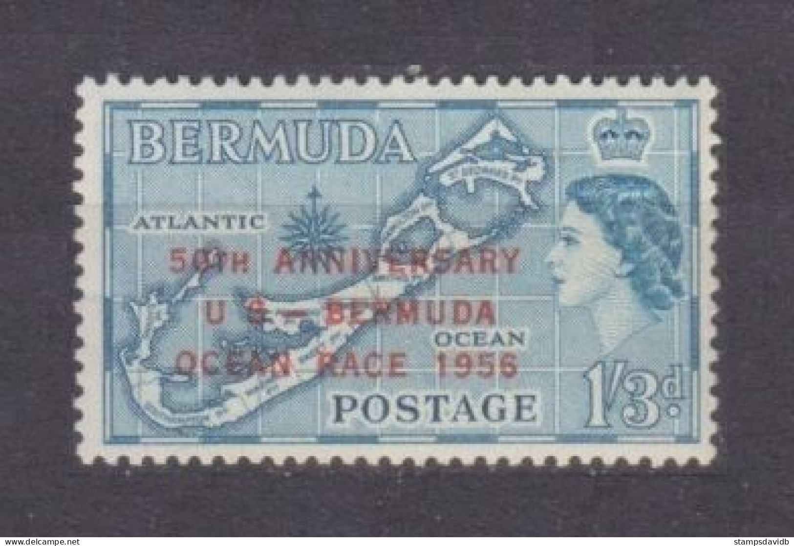 1956 Bermuda 152 Queen Elizabeth II - Overprint - Bermuda