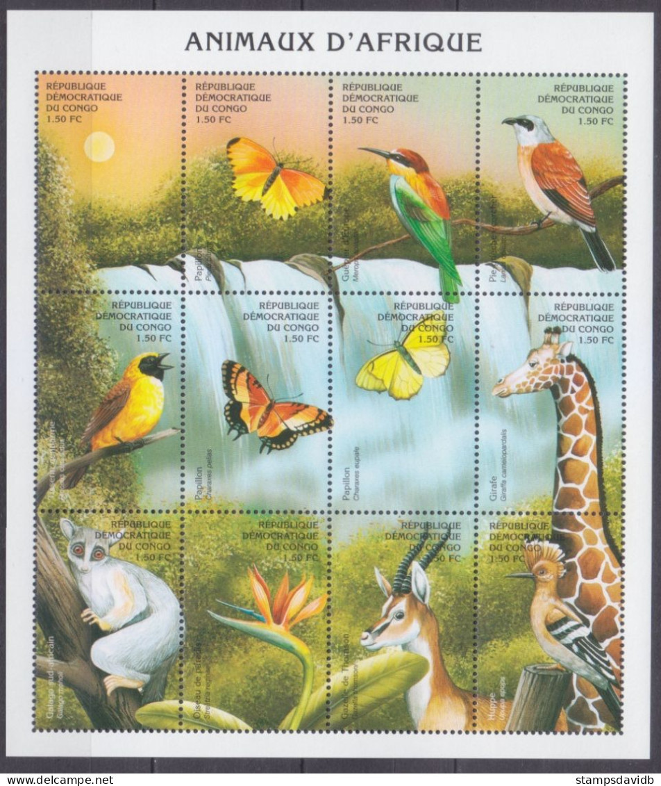 2000 Congo Kinshasa 1423-1434ZB Fauna 18,00 € - Colibrì