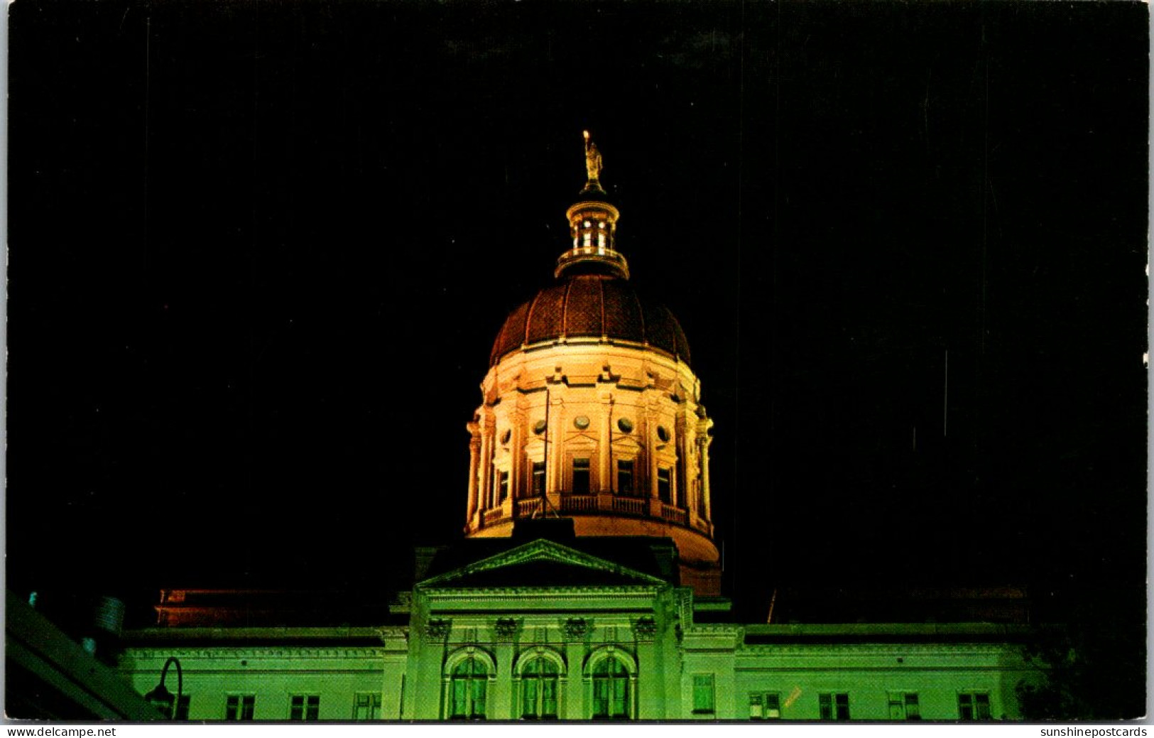 Georgia Atlanta State Capitol Building Dome At Night - Atlanta