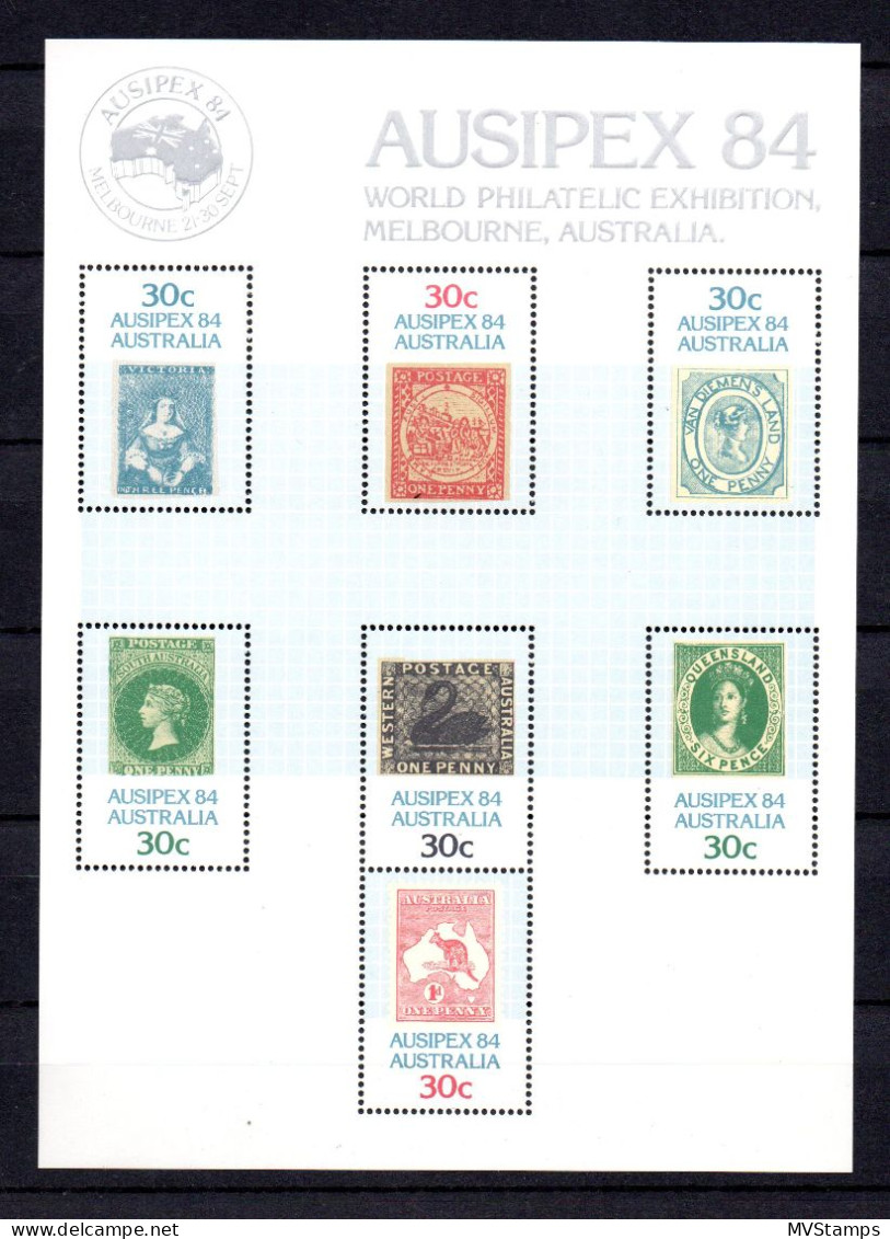 Australia 1984 Sheet Stampexhibition AUSIPEX (Michel Block 7) Nice MNH - Blocks & Sheetlets