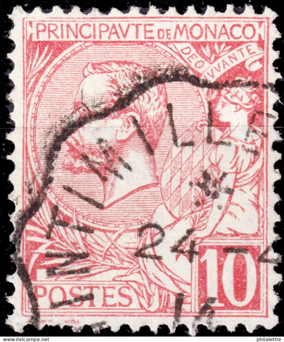 MONACO - 1914 - TàD Convoyeur-Ligne "VINTIMILLE (A NICE)" Sur Yv.23 10c Rouge - TB - Oblitérés