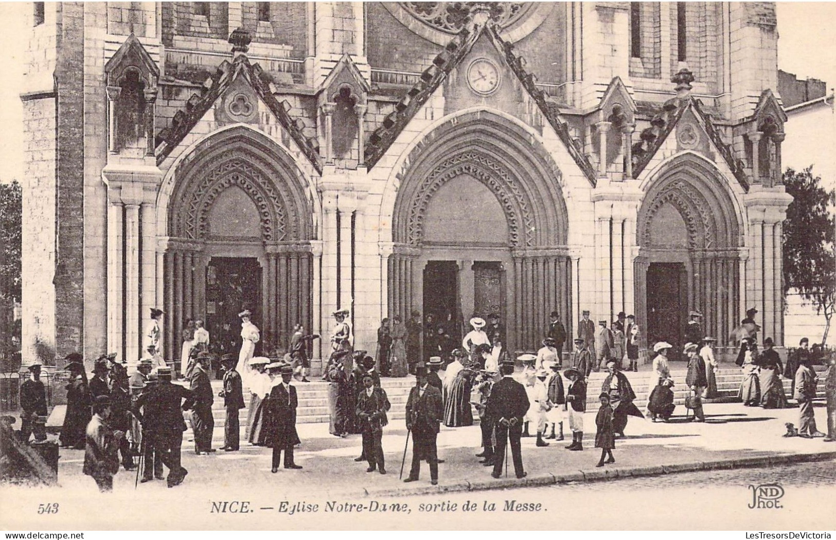 FRANCE - 06 - Nice - Eglise Notre-Dame, Sortie De La Messe - Carte Postale Ancienne - Bauwerke, Gebäude