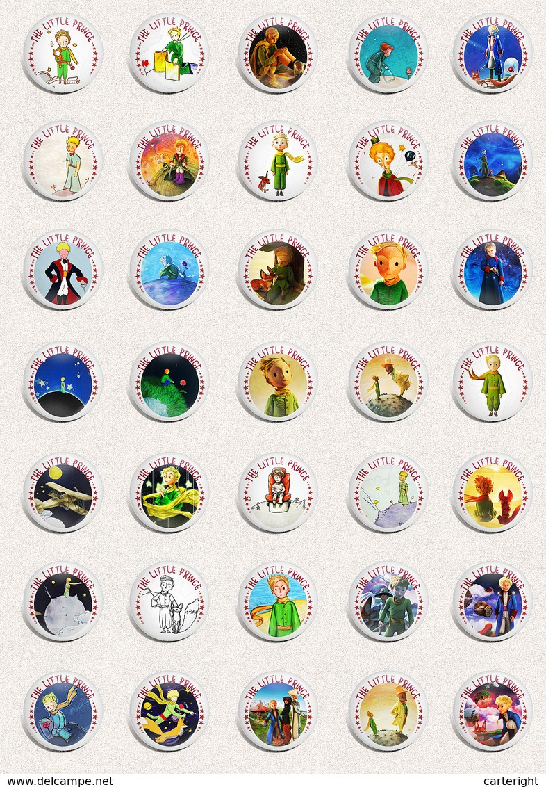 140 X THE LITTLE PRINCE BADGE BUTTON PIN SET (1inch/25mm Diameter) - Pins