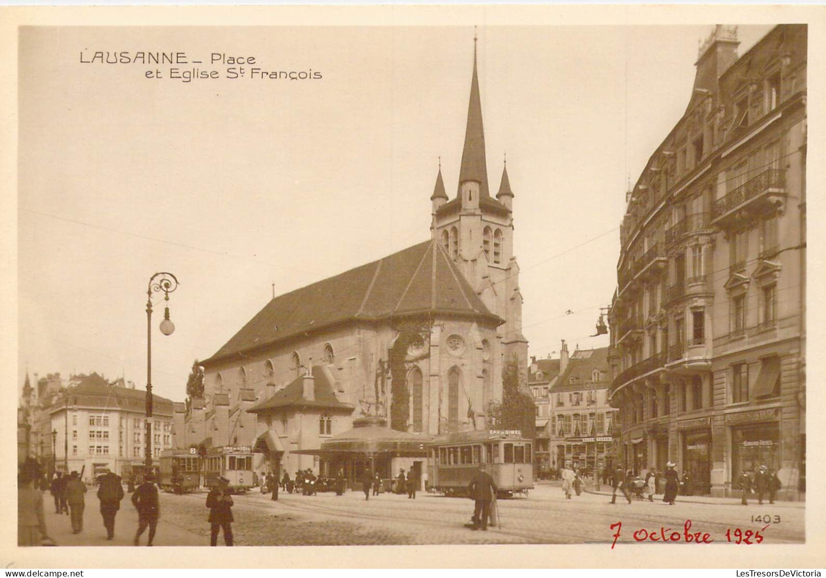 SUISSE - Lausanne - Place Et Eglise St François - Carte Postale Ancienne - Lausanne