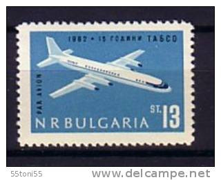 1962 AIRPLAN - TABSO 1v.-MNH  BULGARIA / Bulgarie - Luftpost