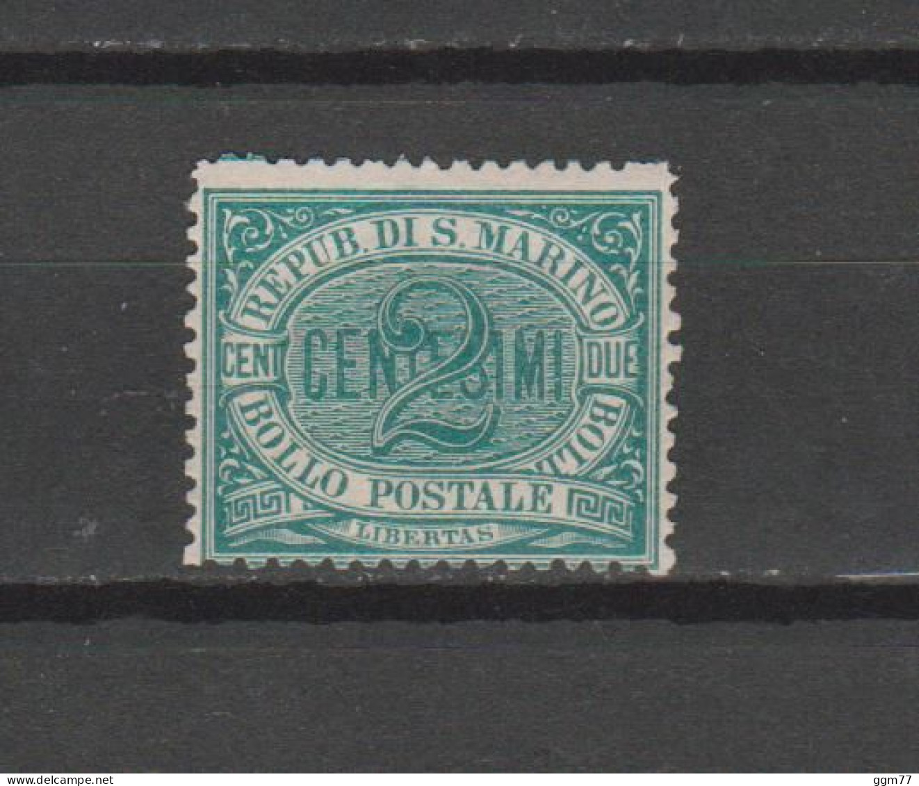 N° 1 TIMBRE SAINT-MARIN NEUF**  DE 1877    Cote : 22 € - Unused Stamps