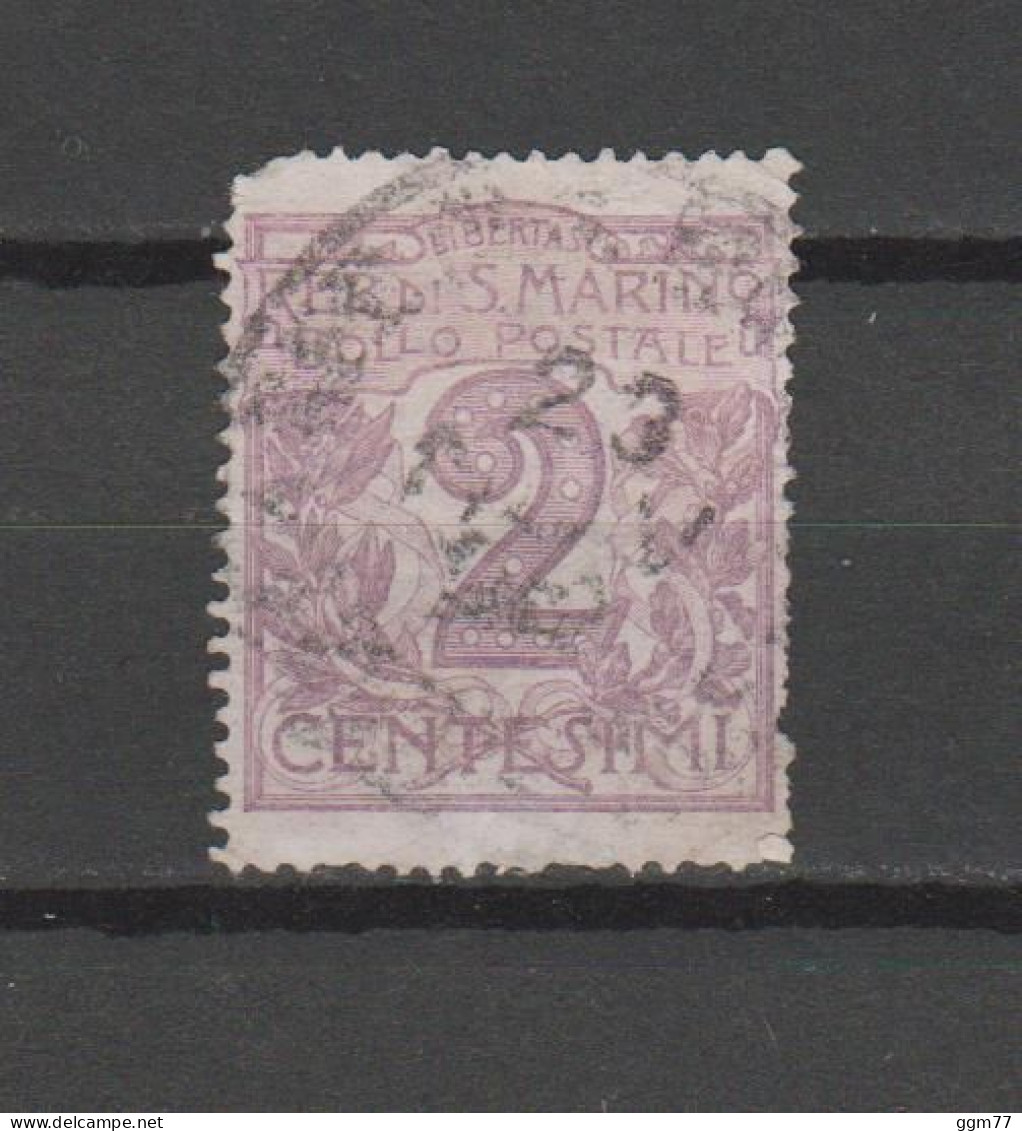 N° 34 TIMBRE SAINT-MARIN OBLITERE DE 1903   Cote : 10 € - Usati