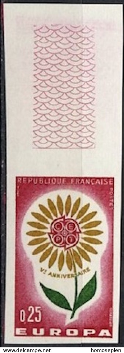 Europa CEPT 1964 France - Frankreich Y&T N°1430a - Michel N°1490 *** - 25c EUROPA - Non Dentelé - 1964