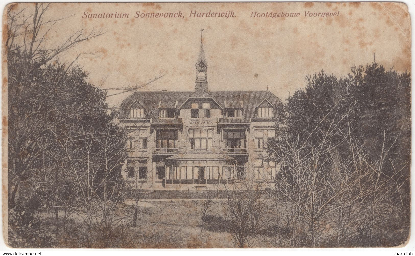 Sanatorium 'Sonnevanck', Harderwijk  - Hoofdgebouw Voorgevel- (Gelderland, Nederland//Holland) - 1924 - Harderwijk
