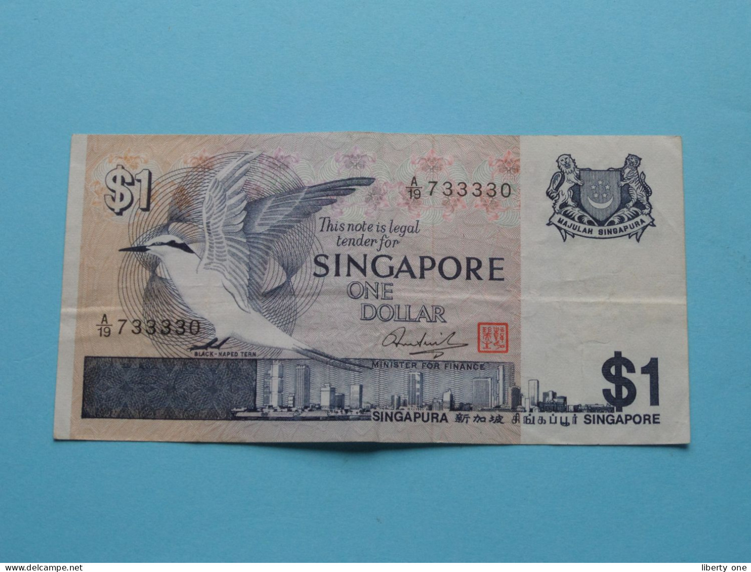 1 Dollar > Singapore ( See Scans ) Circulated F ! - Singapur