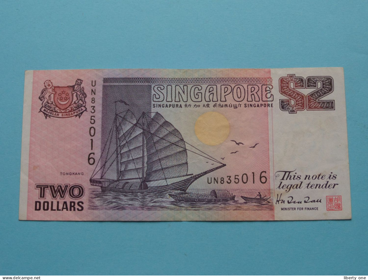 2 Dollars > Singapore ( See Scans ) Circulated XF ! - Singapour