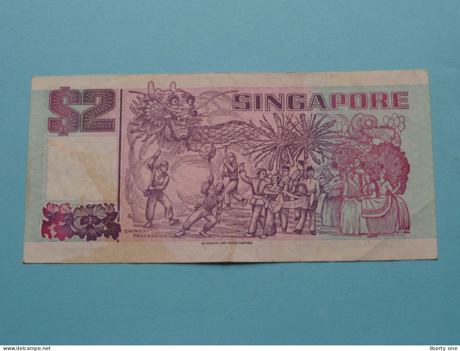 2 Dollars > Singapore ( See Scans ) Circulated XF ! - Singapour
