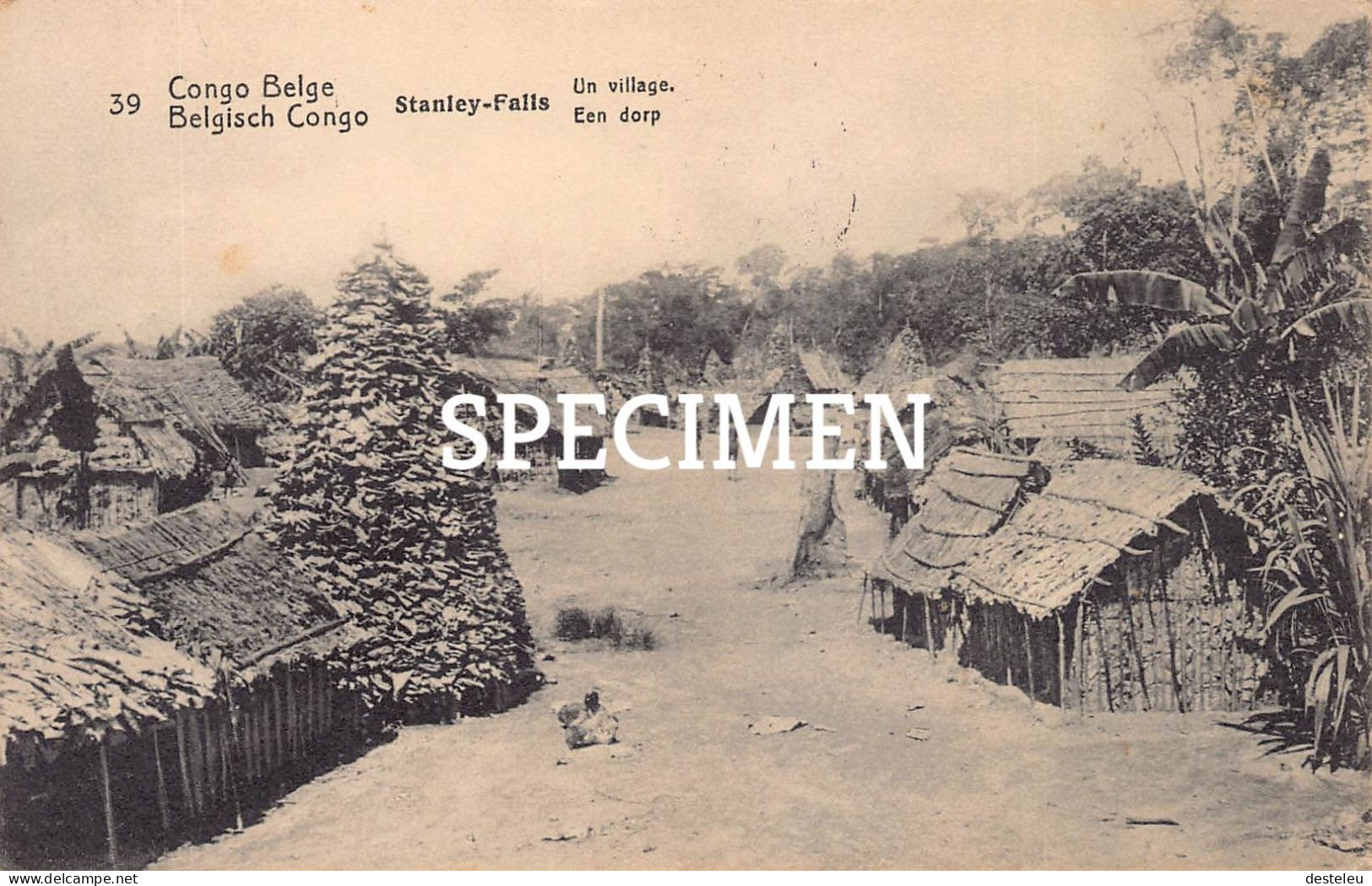 Stanley-Falls Un Village  -  Congo Belge - 5 Centimes Stamp - Autres & Non Classés