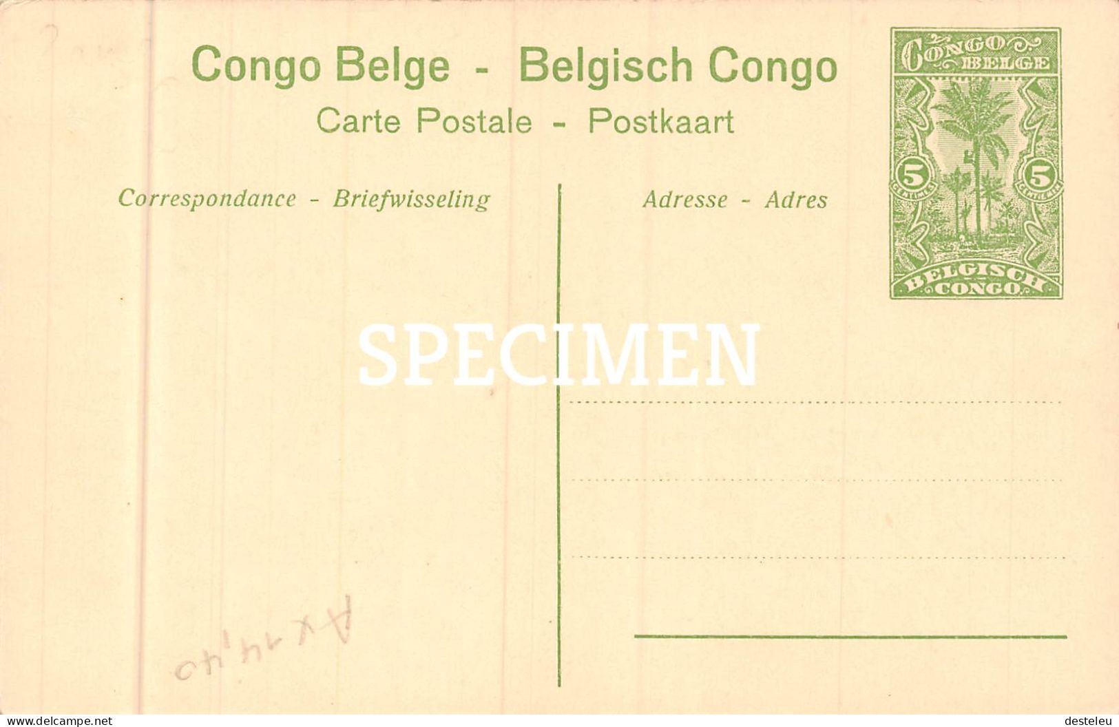 Katanga - Sur La Ligne De Sakania à Elisabethville  -  Congo Belge - 5 Centimes Stamp - Autres & Non Classés